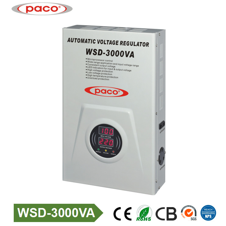 Wholesale Wall Mounted Single Phase 220V AC 3000va Voltage Regulator Stabilizer