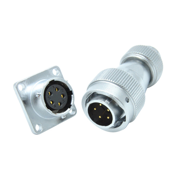 Waterproof IP67 Flange Panel Mount Male Socket and Locking Nut Female Stright R/a Plug Connector