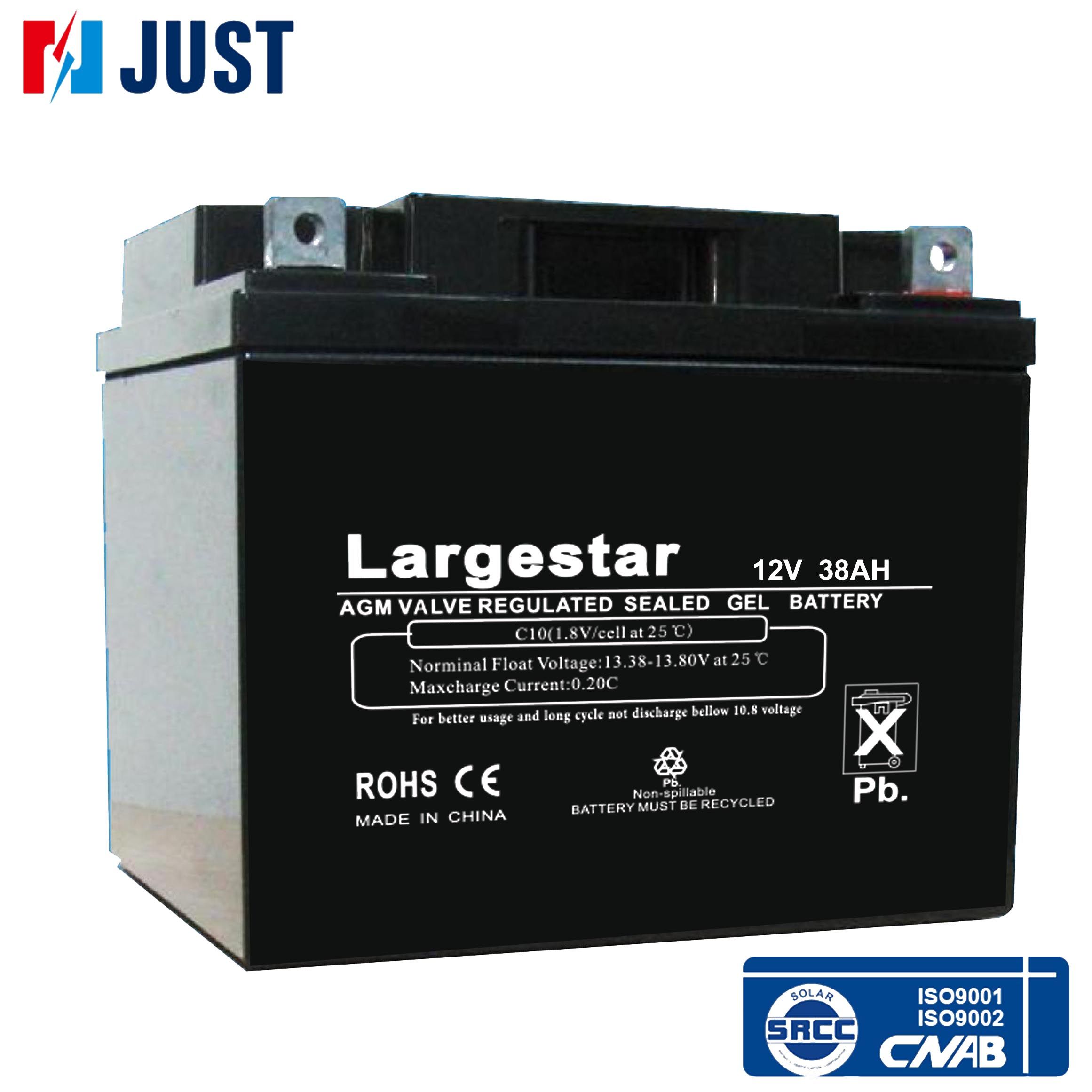 UPS Battery Deep Cycle Battery Solar Battery VRLA Battery 12V 38ah