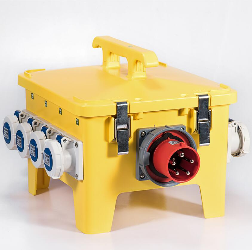 24 Way Portable Yellow Orange Type IP67 Distribution RCD Box