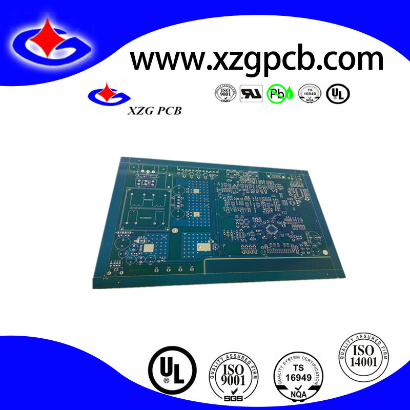 Double-Sided Circuit Board with Blue Solder Mask and Enig