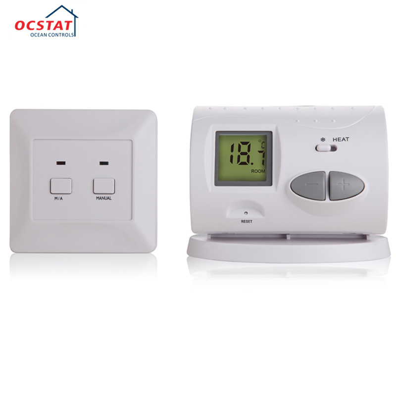 Indoor Non-Programmable Wall-Mounted Thermostat with HVAC System