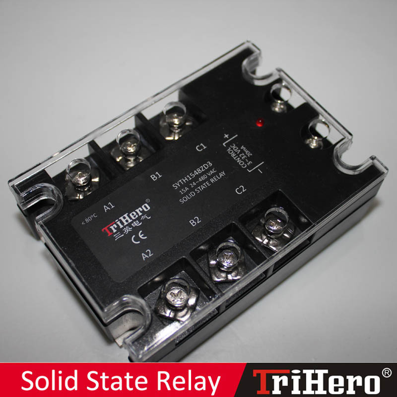 15A DC/AC 3 Phase Solid State Relay SSR