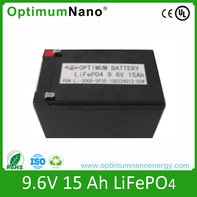 LiFePO4 Battery 9V 15ah for LED Light and UPS