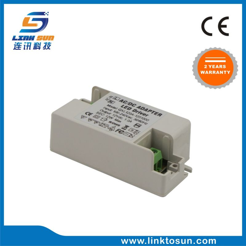 12W LED AC/DC Switch Power Supply 12V 1A with Ce FCC RoHS