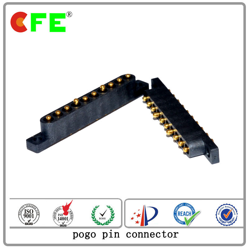 Gold Plated Spring Loaded Pogo Connector with Plastic
