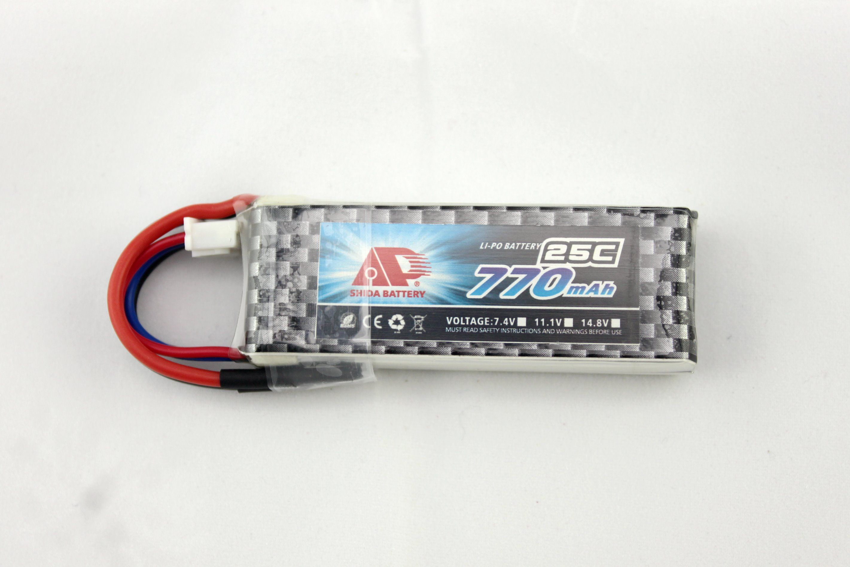 770mAh 25c 7.4V Lithium Polymer Battery for R/C Model