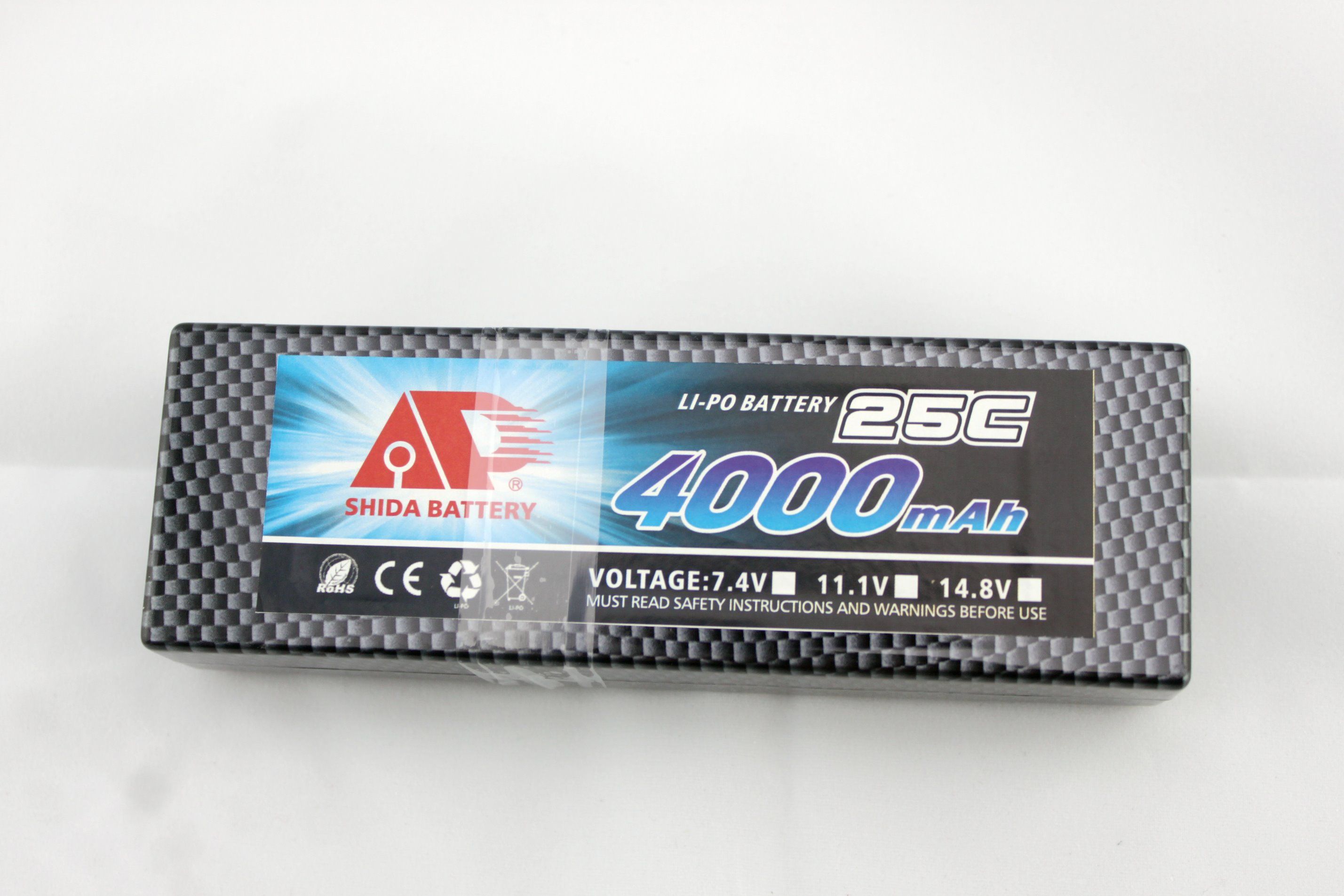4000mAh 7.4V Hard Case Lithium Polymer RC Car Battery