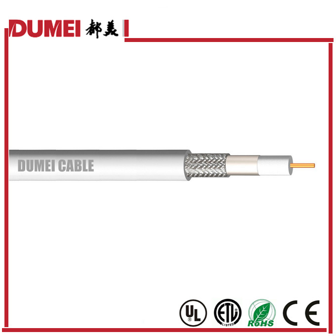 Rg11 CATV Coaxial Cable Standard-Shield PVC Black 305m/Drum