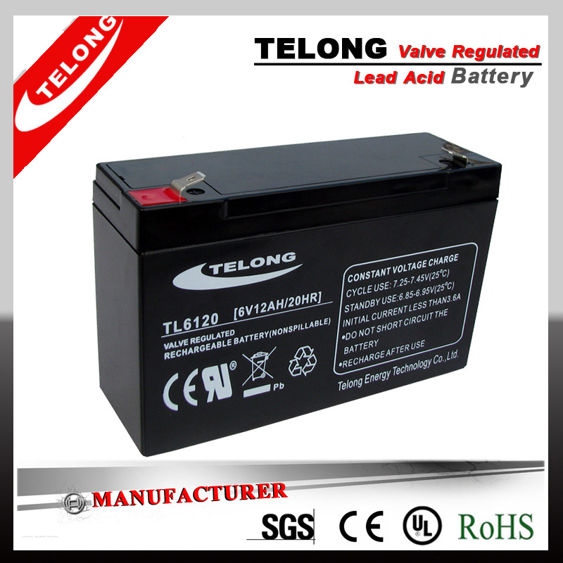 Mf Battery Solar Battery UPS Battery Security System Battery (6V12ah)