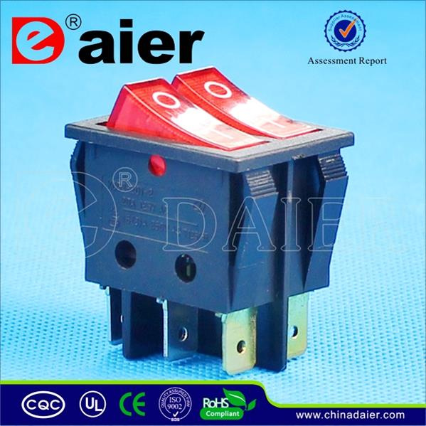 Illuminated on-off 24 Volt Rocker Switch with 2 LEDs