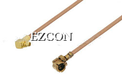 Umcx Plug to MMCX Plug Right Angle Cable