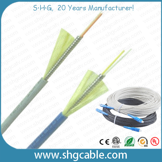 1-4 Fibers Armor FTTH Fiber Optic Cable (FTTH-AM-XC)