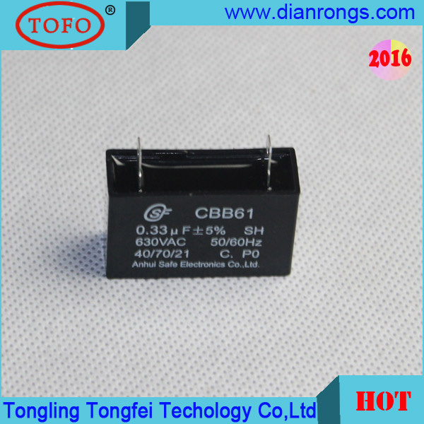 Metallized Polypropylene Film Capacitor Cbb61 Made in China