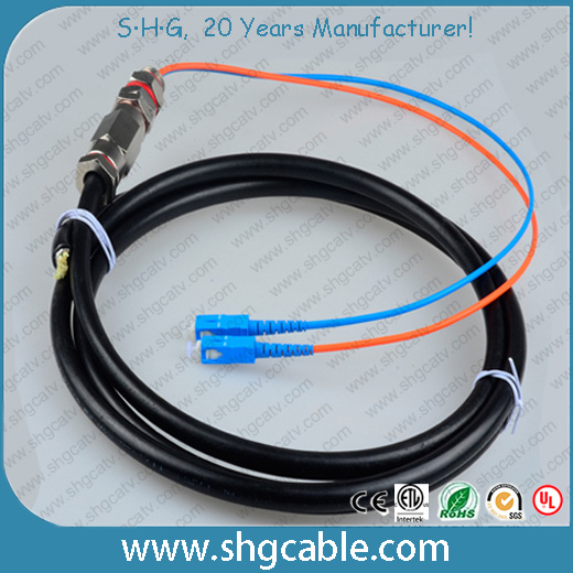 Sc/Upc Single Mode Duplex Waterproof Fiber Optical Patch Cord