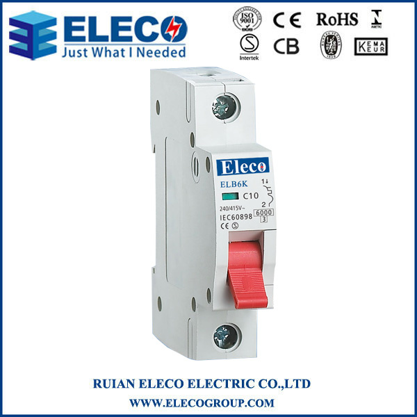 High Quality 1p Mini Circuit Breaker (ELB6K Series)