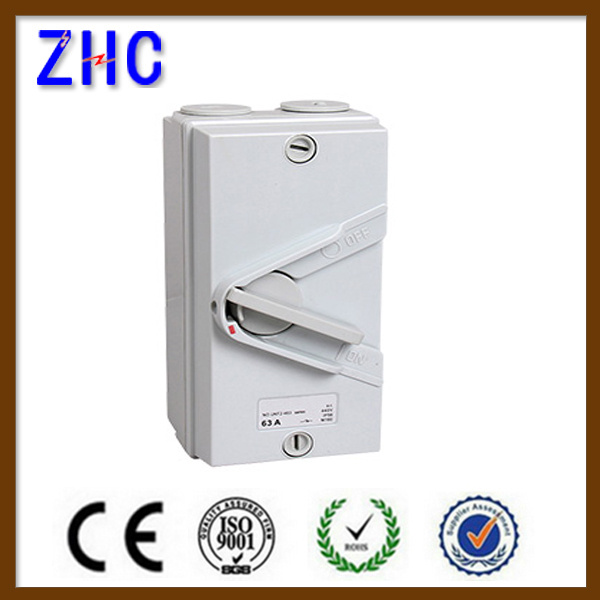 PC Plastic IP66 Waterproof Indoor & Outdoor Isolation Switch Box