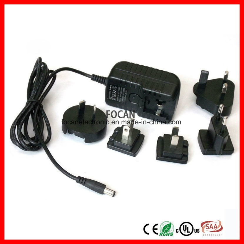 12V 2A 12V 1A 5V 1A IV Power Supply Meet UL, CSA, CE, TUV, GS, Bs, SAA, PSE, Ek, FCC, Brazil, EMC, LVD. CB, IV, EU Interchangeable Power Adapter