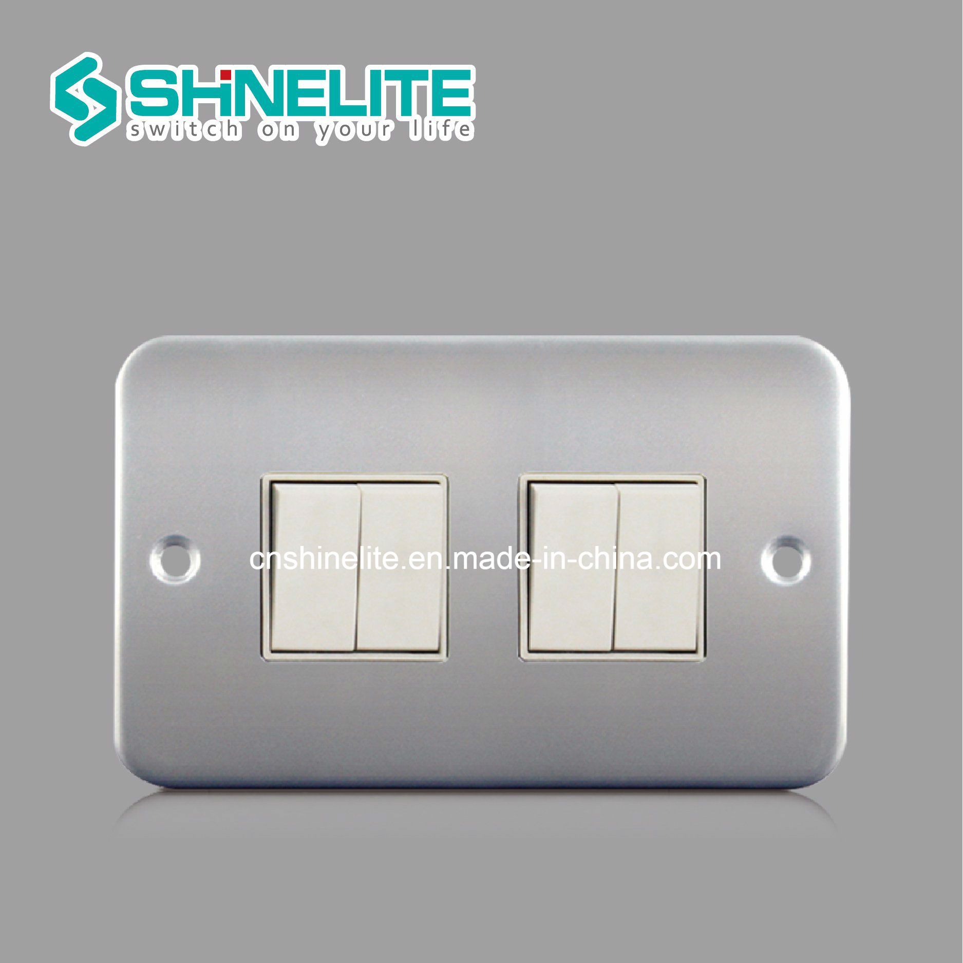 Ce Certificate Hot Sell 4 Gang 1 Way Wall Switch