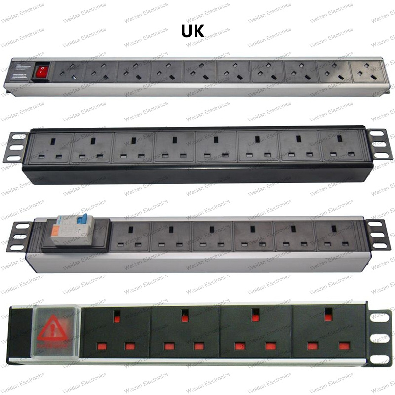 19 Inch UK Type Universal Socket Network Cabinet and Rack PDU