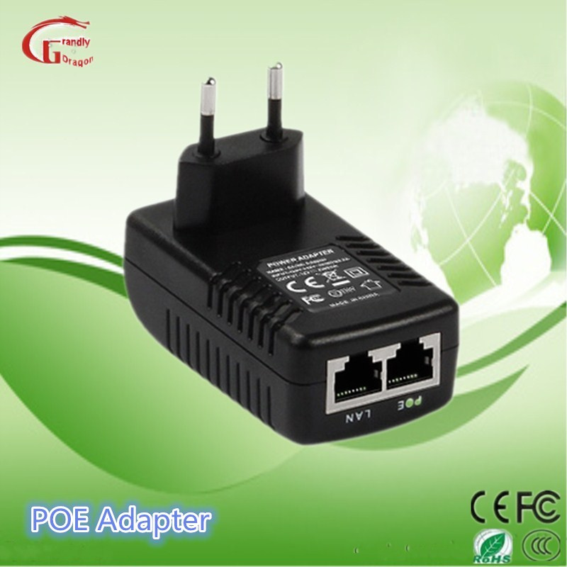 AC/DC Adapter 48V 0.5A Desktop Poe Injector Adapter