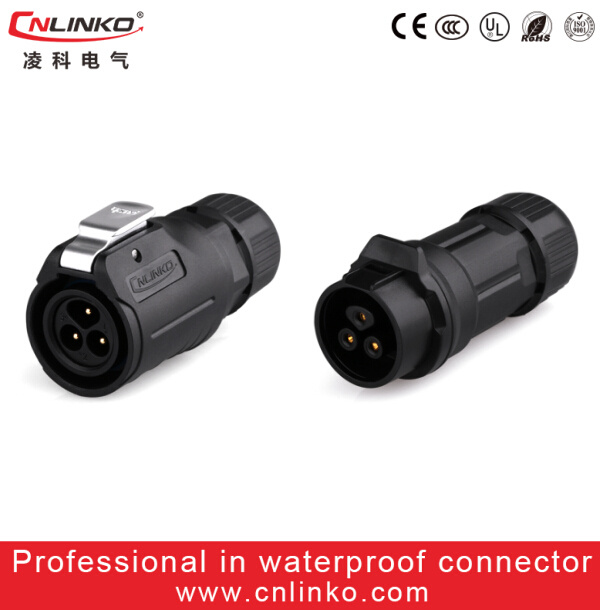IP65 2pin Plastic Cable Connector for LED Tri-Proof Lighting