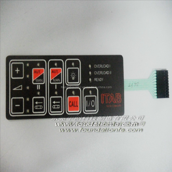 Graphic Overlay Circuit Print LED Window Embossing Membrane Switch