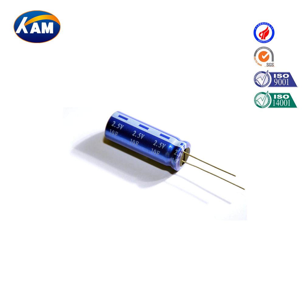 Super Capacitor 2.5V 10f Winding Series Kamcap Farad Capacitor High Quality with RAM Car Recorder Intelligent Instrumentation UPS Toy Vacuum Switch Sue