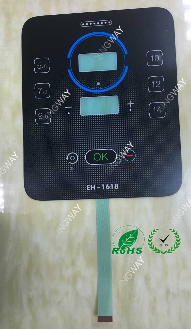 Carbon Paste Printed Circuit Membrane Switch for Industrial Control