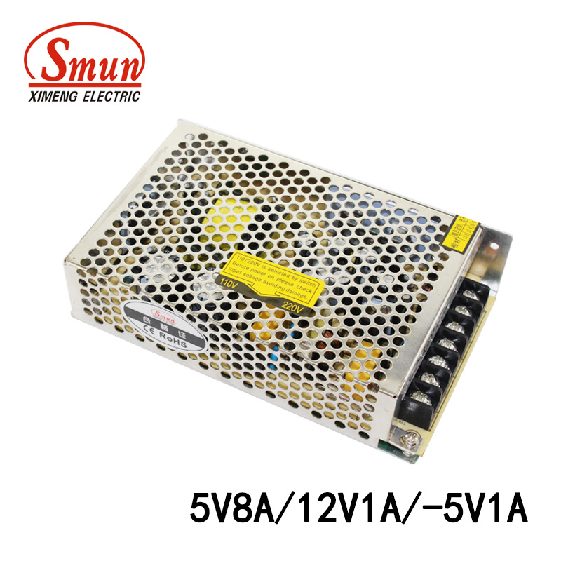 60W 5V8a 12V1a -5V1a Triple Output Switch Mode Power Supply
