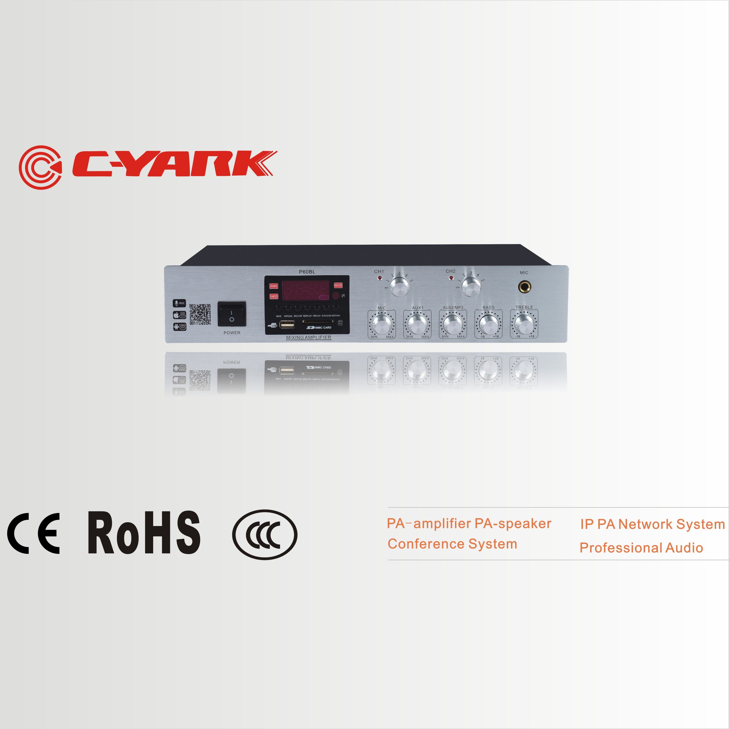 C-Yark Public Address System Mixer Amplifier with Bluetooth