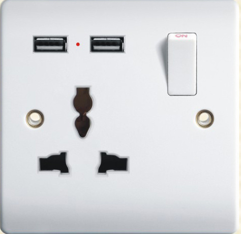 British Standard 13A USB Switched Socket G
