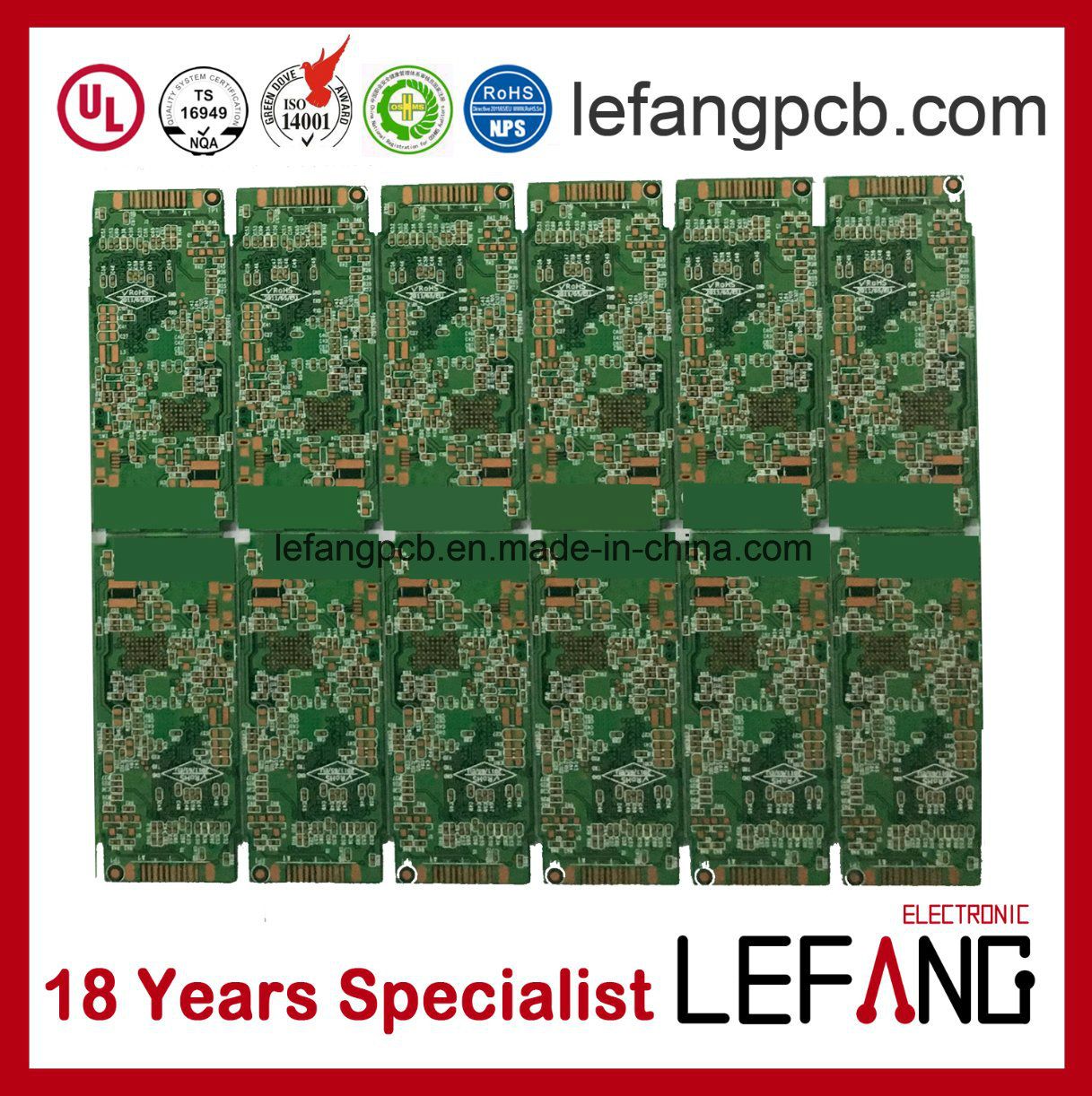 Multilayer PCB Board PCBA for Vehicle with ISO/Ts16949