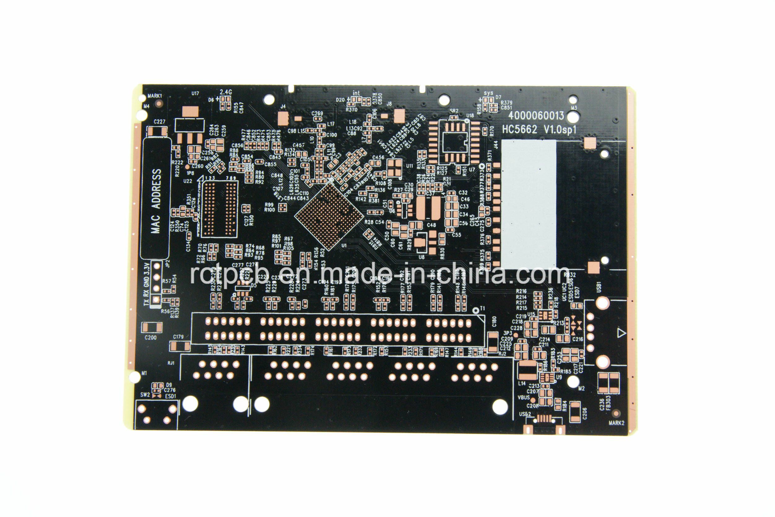 6 Layer BGA Rigid PCB with Black Solder Mask