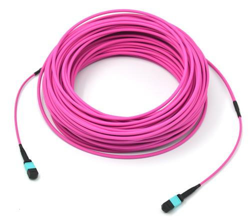 Om4 LC-MPO Pink Patch Cords Cables for Distribution Market