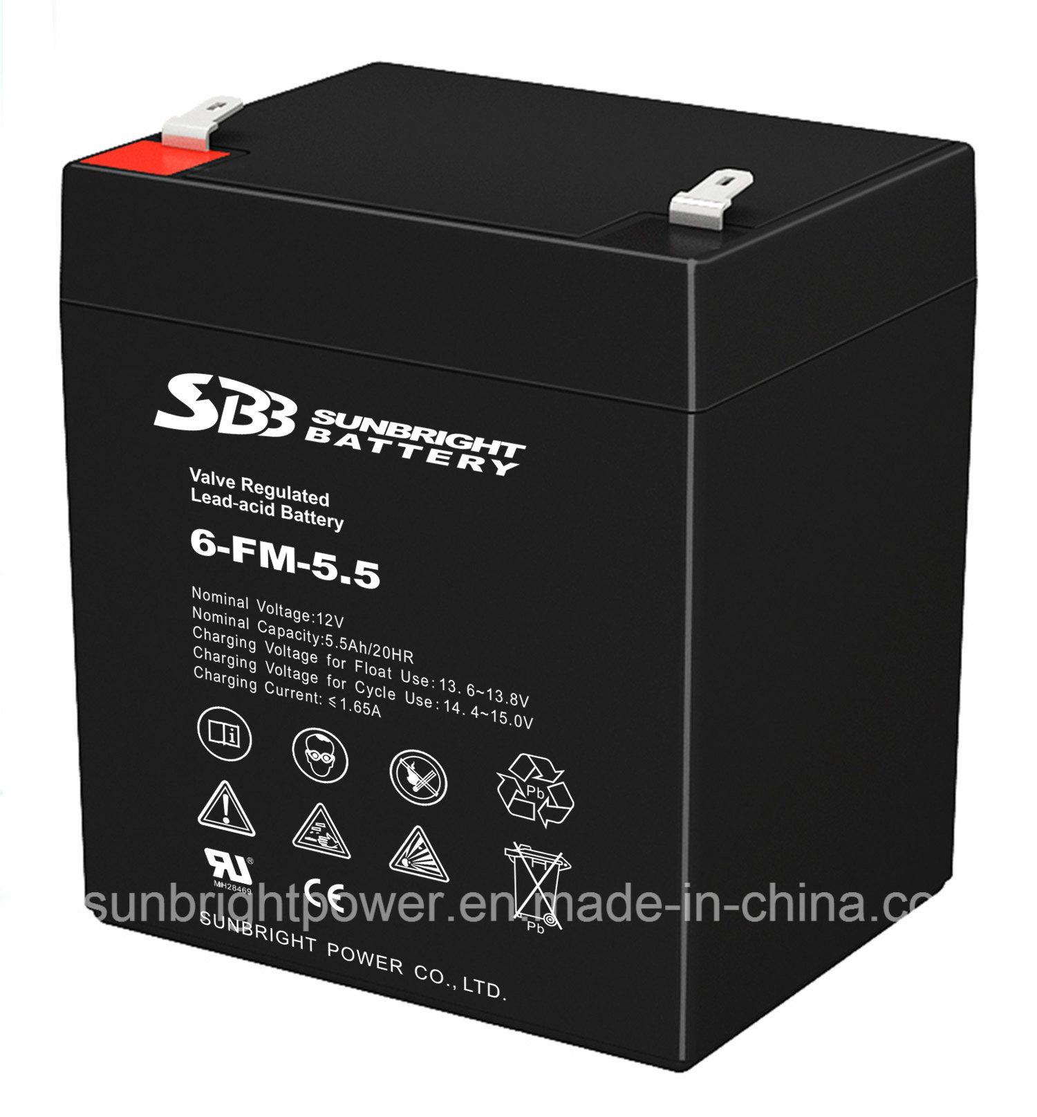 12V5.5ah Small Size Maintenance Free AGM Battery