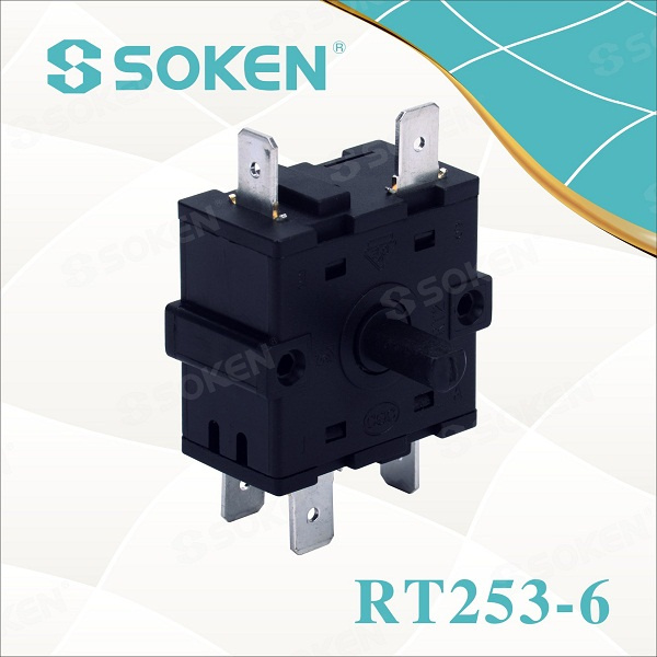Soken Electric Oven Knob 6 Position Rotary Switch Ktl Rt253-6