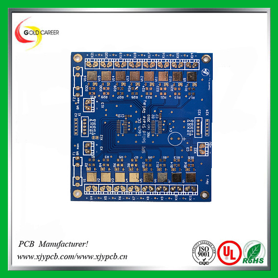 Double Sided PCB with Gold Immersion Blue Solder Mask