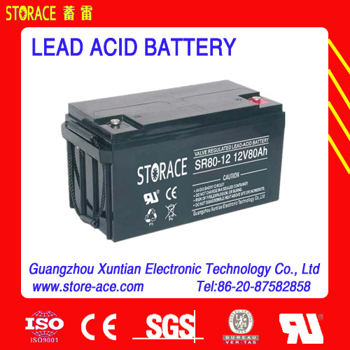 12V 80ah Rechargeable Sealed Maintenance Free Battery