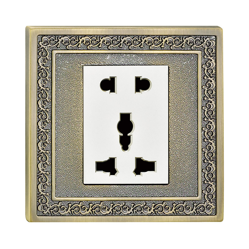 British Standard Brass Wall Power Socket