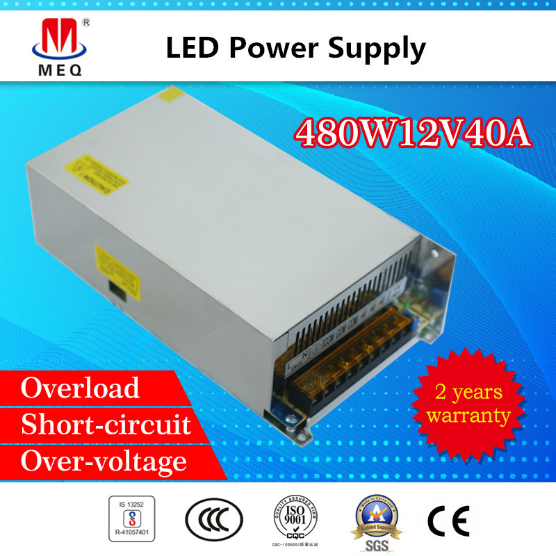 12V 40A SMPS switching power supply for LED Lighting 480W