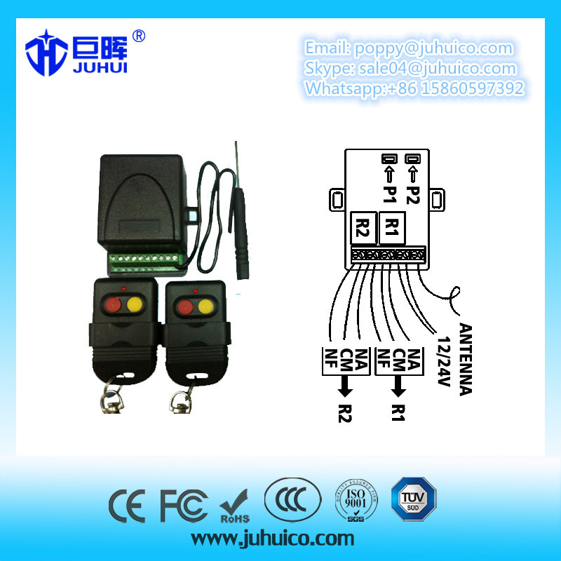 Garage Door Remote Control and Receiver Kit