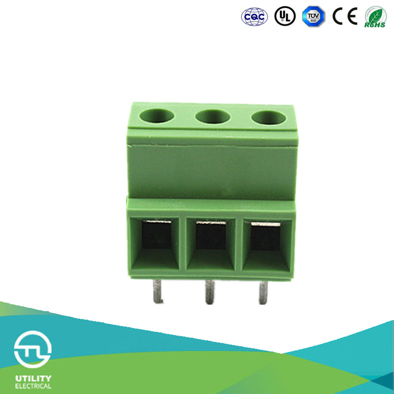 Wire Electrical Euro Type Screw Terminal Blocks 1000V 10.16mm Pitch Connector