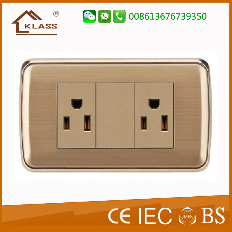 Low Price South American Style Double 3 Pole Socket