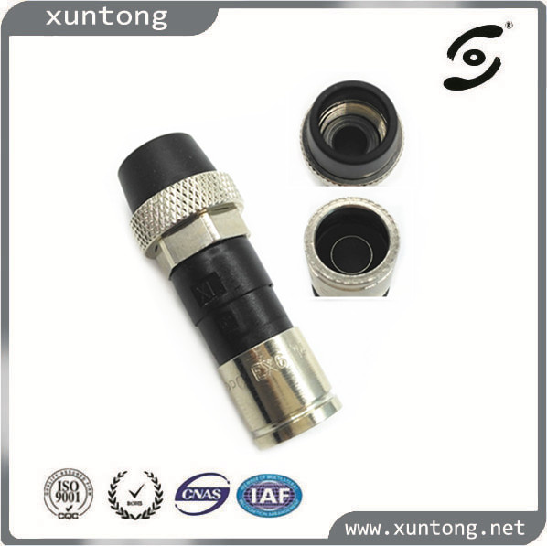F Male Connector for Rg59/RG6 Quick Waterproof Compression Connector