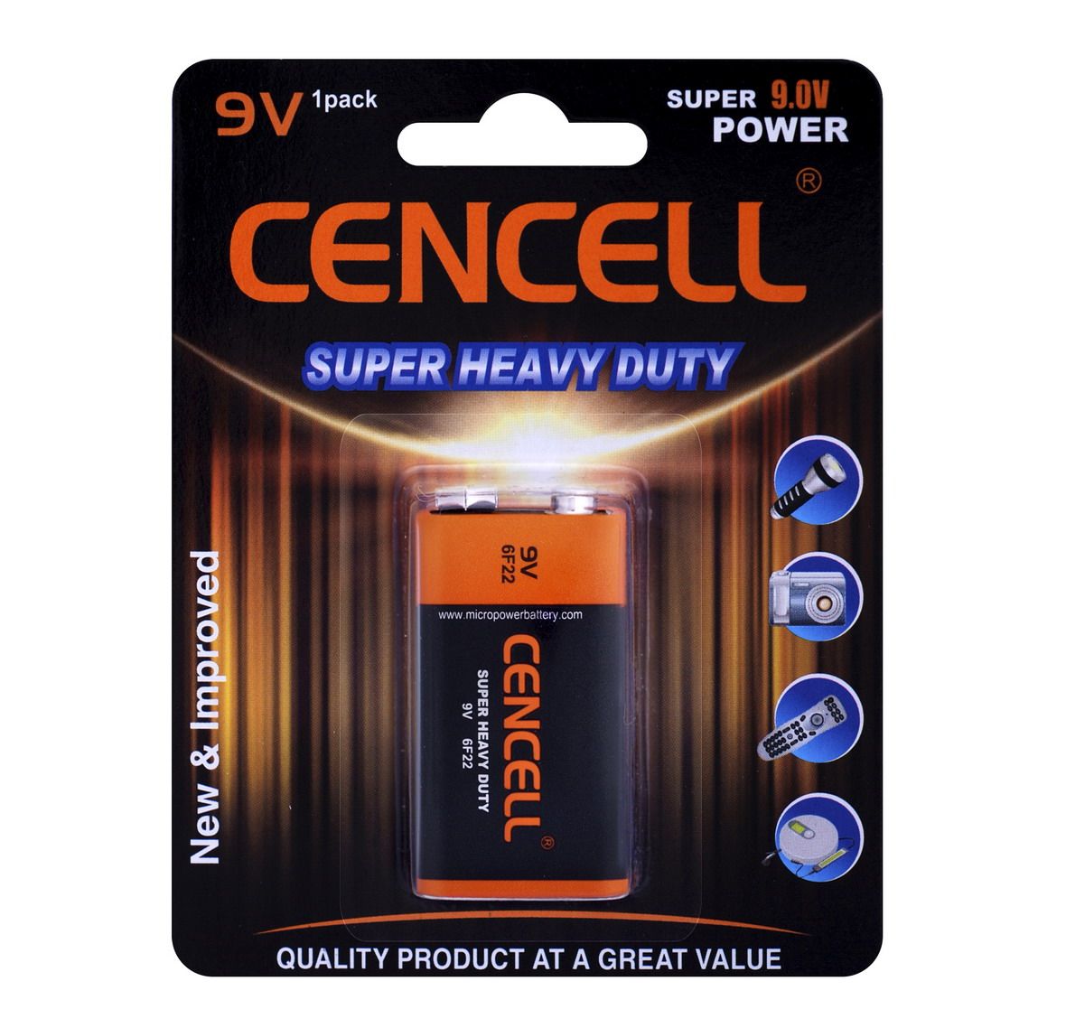 Super Heavy Duty 6f22/9V Battery