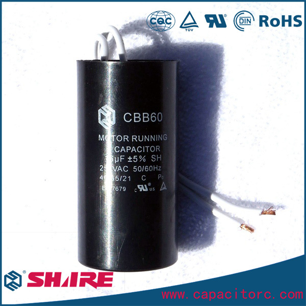 Cbb60 AC Motor Running Capacitor for Water Pump and Air Compressor