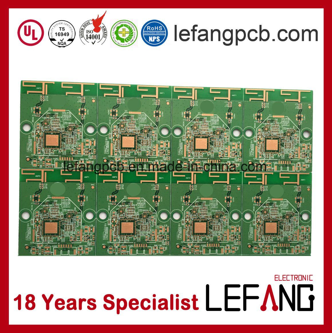 1oz 1.0mm 4layer PCB Integrated Circuit Board PCB
