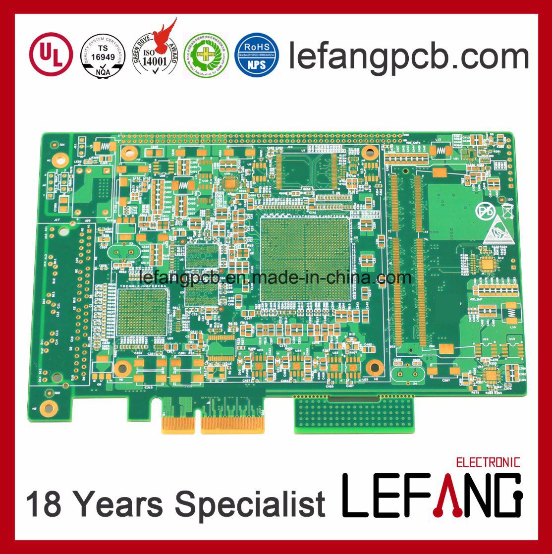 1-20L Multi-Layer Enig Gold Finger PCB Circuit Board for Impedance Module
