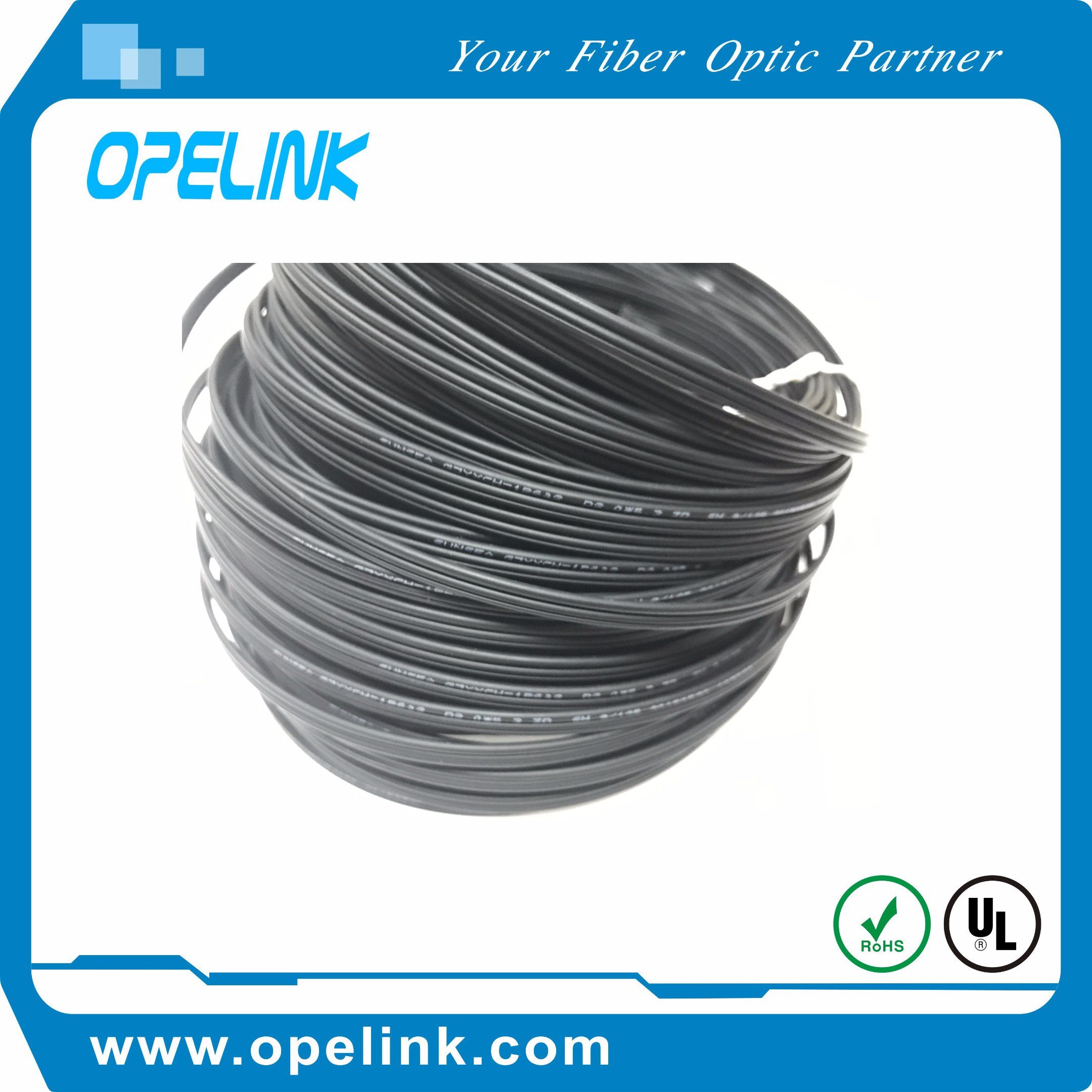 Drop Cable Fiber Optic for Communication Round Cable
